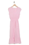 Maisie Gauze Smocked Midi Dress In Light Pink