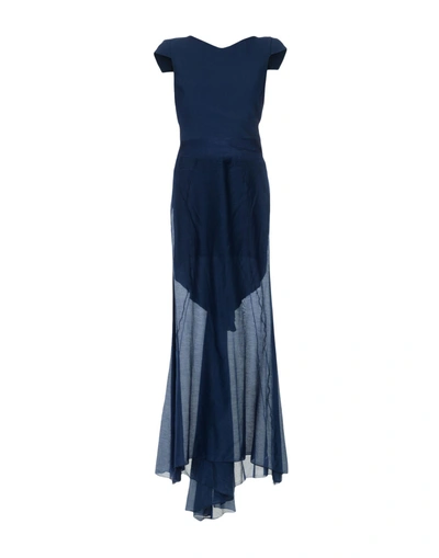 Antonio Berardi Long Dress In Dark Blue