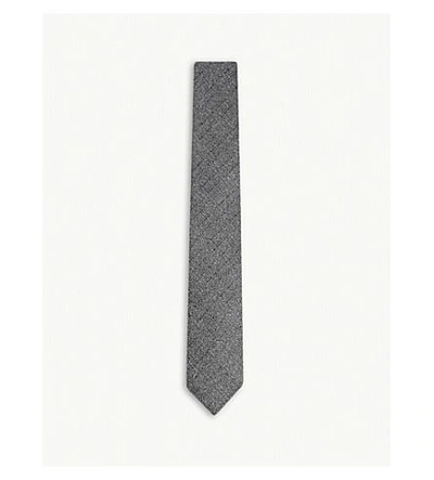 Tiger Of Sweden Dilano Woven Slub Tie In Grey