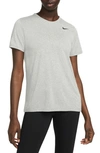 Nike Dri-fit Crewneck T-shirt In Tumbled Grey/ Flt Silver