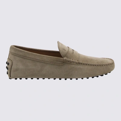 Tod's Beige Suede Loafers In Neutral