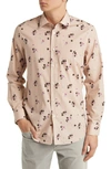 Paul Smith Tailored Fit Floral Cotton Dress Shirt In Pink