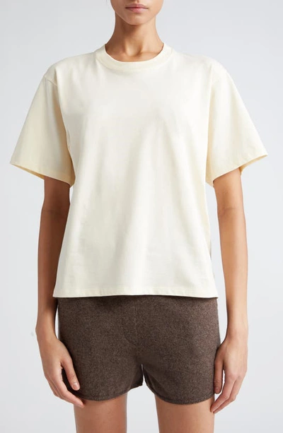 Loulou Studio Telanto Supima® Cotton T-shirt In Rice Ivory