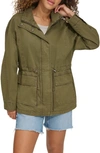 Levi's Cotton Hooded Jacket In Olive Night