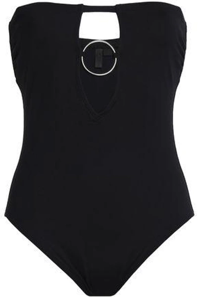 Cushnie Et Ochs Cushnie Woman Strapless Cutout Ring-embellished Swimsuit Black