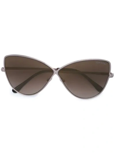 Tom Ford Elise Butterfly Style Sunglasses In Neutrals