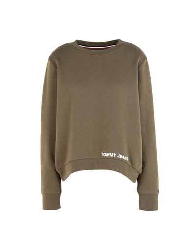 Tommy Jeans Sweatshirt In Military Green