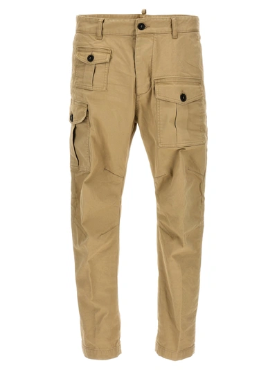Dsquared2 Sexy Cargo Pants In Beige