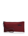 Longchamp Le Pliage Club Medium Canvas Cosmetics Case In Garnet Red/nickel