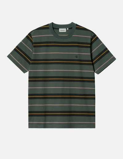 Carhartt -wip Haynes Stripe T-shirt In Green