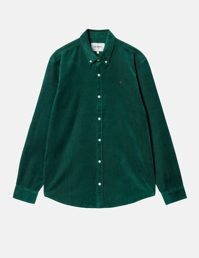 Carhartt -wip Madison Fine Cord Shirt In Green
