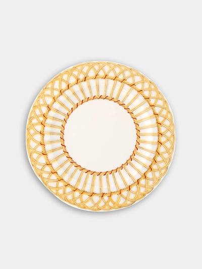 Pinto Paris Vannerie Cottage Porcelain Dinner Plate In Gold