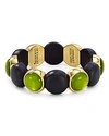 Roberto Demeglio Aura Large Two-tone Stretch Bracelet In Green/gold