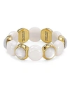 Roberto Demeglio Aura Large Two-tone Stretch Bracelet In White/gold