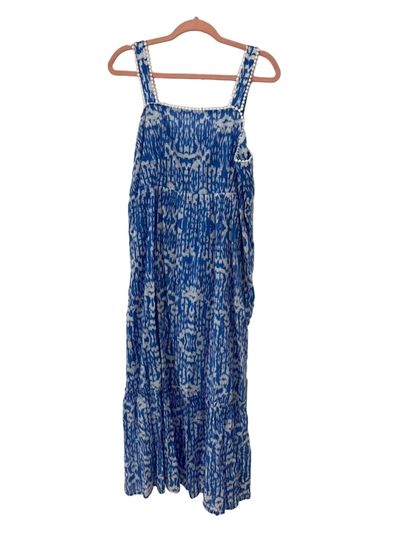 Jude Connally Everly Dress In Brushed Ikat Periwinkle In Multi