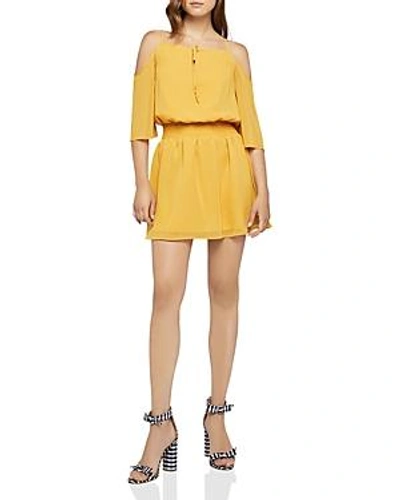 Bcbgeneration Cold Shoulder Dress In Mineral Yellow