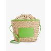 Claudie Pierlot Small Straw Basket In Verts