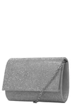 Jessica Mcclintock Alexis Rhinestone Crossbody Clutch In 42-silver