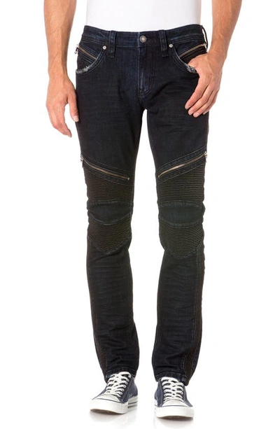 Rock Revival Moto Skinny Jeans In Frady S202