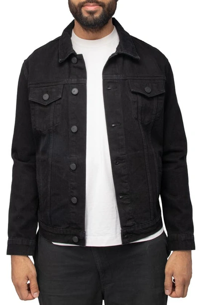 X-ray Tiger Savage Patch Denim Jacket In Black