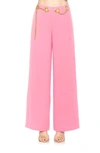 Alexia Admor Cassie Grommet High Waist Wide Leg Pants In Pink