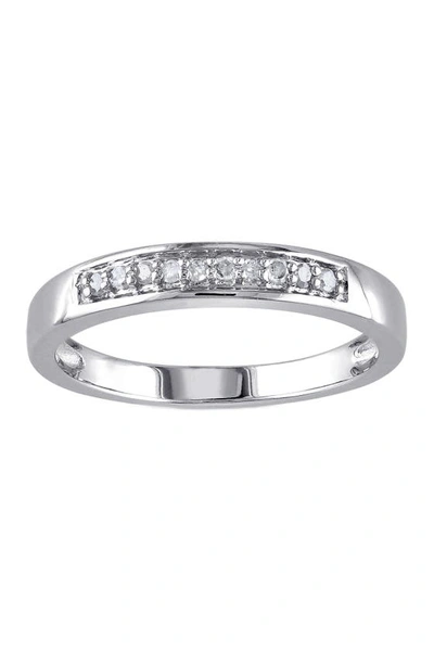 Delmar Sterling Silver Diamond Band