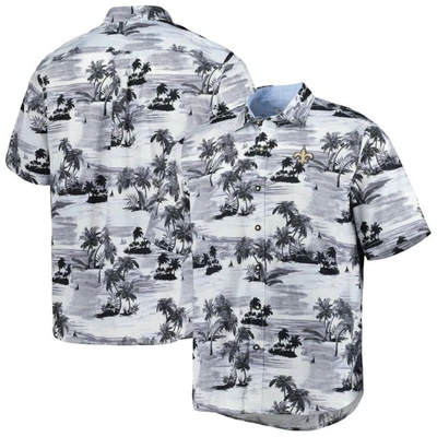 Tommy Bahama Black New Orleans Saints Sport Tropical Horizons Button-up Shirt
