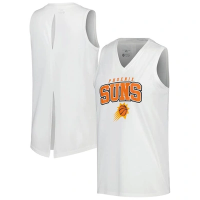 Levelwear White Phoenix Suns Paisley Peekaboo Tank Top