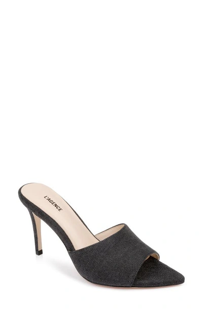 L Agence Lolita Pointed Toe Sandal In Black