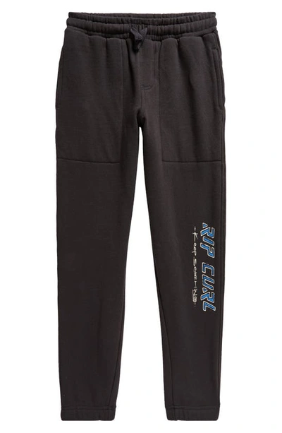 Rip Curl Kids' Pure Surf Graphic Joggers In Washed Black