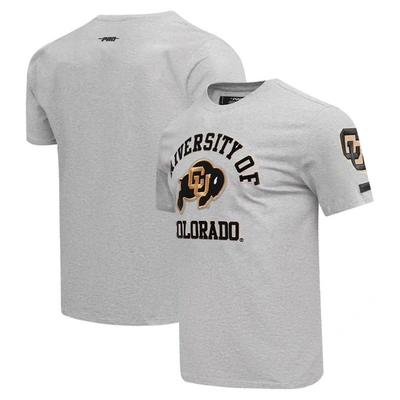 Pro Standard Gray Colorado Buffaloes Classic Stacked Logo T-shirt