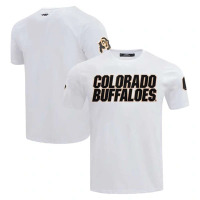 Pro Standard White Colorado Buffaloes Classic Wordmark T-shirt