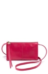 Hobo Jewel Leather Crossbody Bag In Fuchsia