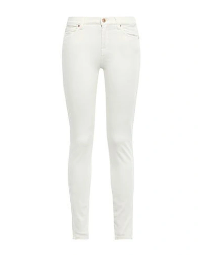 7 For All Mankind High-rise Stretch Slim Kick-flare Jeans In White