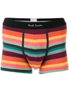 Paul Smith Artist-stripe Cotton-blend Boxer Briefs In Multicolor