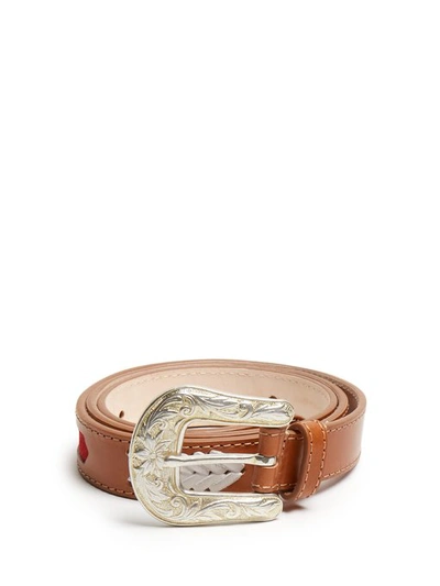 Isabel Marant Tigoo Leather Belt In Natural