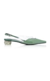 Yuul Yie Dewy Patent Leather Silngback Pumps In Green