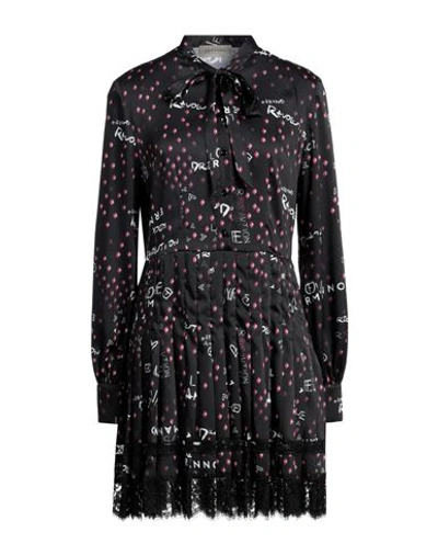 Ermanno Firenze Woman Mini Dress Black Size 10 Polyester, Elastane