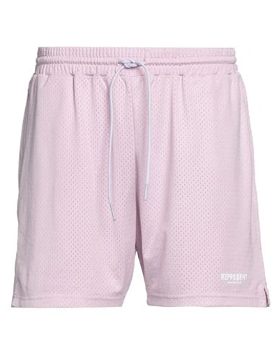 Represent Man Shorts & Bermuda Shorts Light Purple Size Xl Polyester