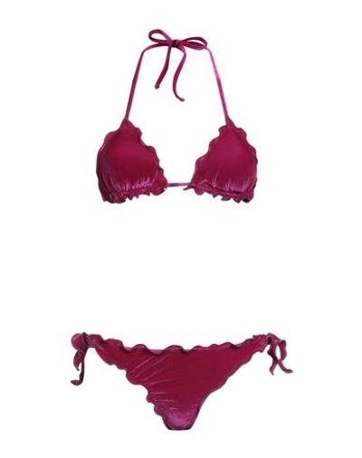 Wikini Woman Bikini Mauve Size L Polyamide, Elastane In Purple