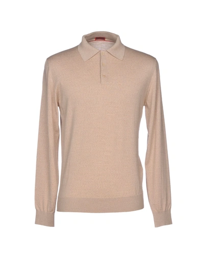 Isaia Sweaters In Beige