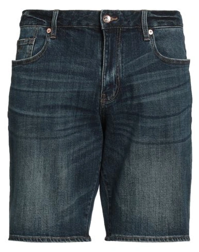 Armani Exchange Man Denim Shorts Blue Size 32 Cotton, Elastane