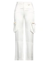 Blumarine Woman Pants White Size 4 Acetate, Viscose, Elastane