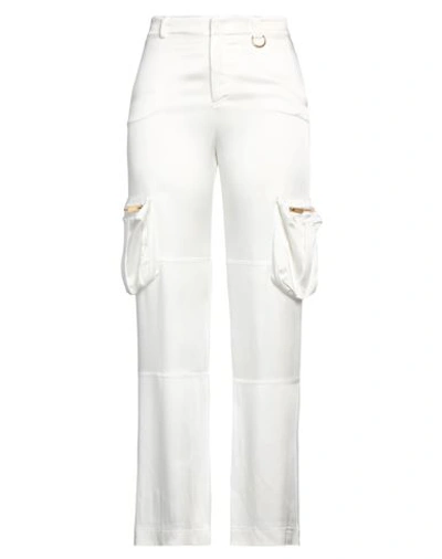 Blumarine Woman Pants White Size 4 Acetate, Viscose, Elastane