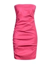 Hanita Woman Mini Dress Fuchsia Size S Polyester, Nylon, Elastane In Pink