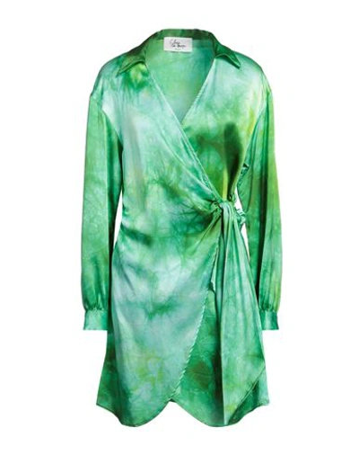 Sleep No More Woman Mini Dress Green Size L Silk