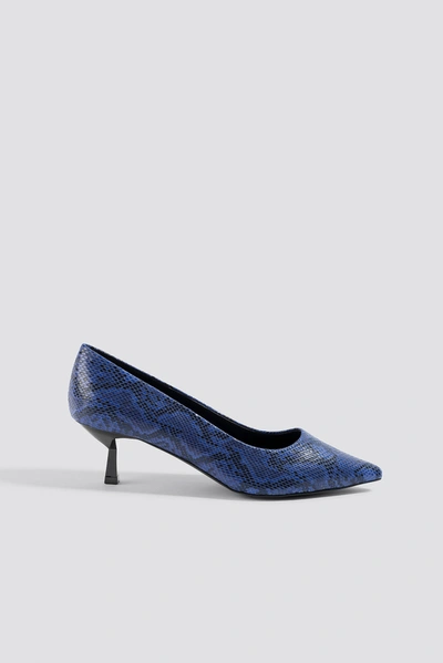 Na-kd Snake Printed Pumps Blue In Cobalt