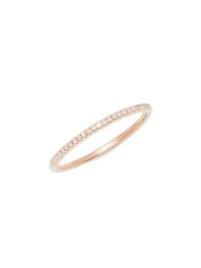 Saks Fifth Avenue Women's 14k Rose Gold & 0.08 Tcw Diamond Band Ring