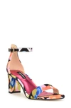 Nine West Pruce Ankle Strap Sandal In Black Multi