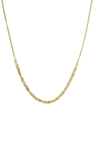 Argento Vivo Sterling Silver Frontal Chain Necklace In Gold